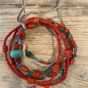 Authentic Turquoise and Jasper Beaded Bracelet